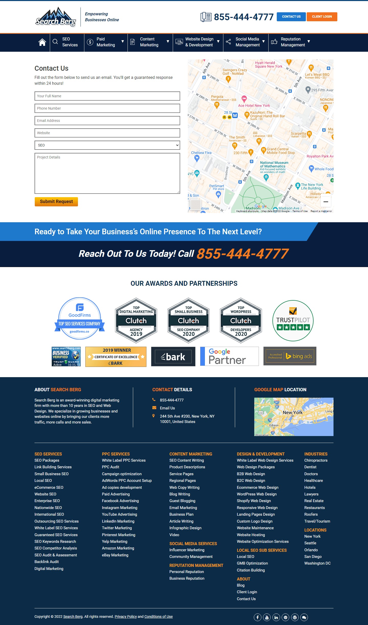 Search Berg website Search Engine Optimization​