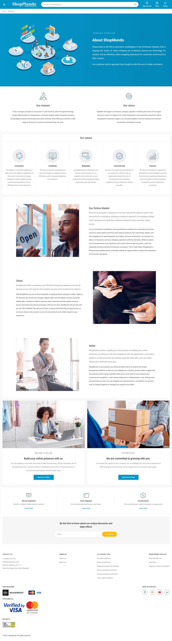 Shopmundo Website Copy and Content Writing​