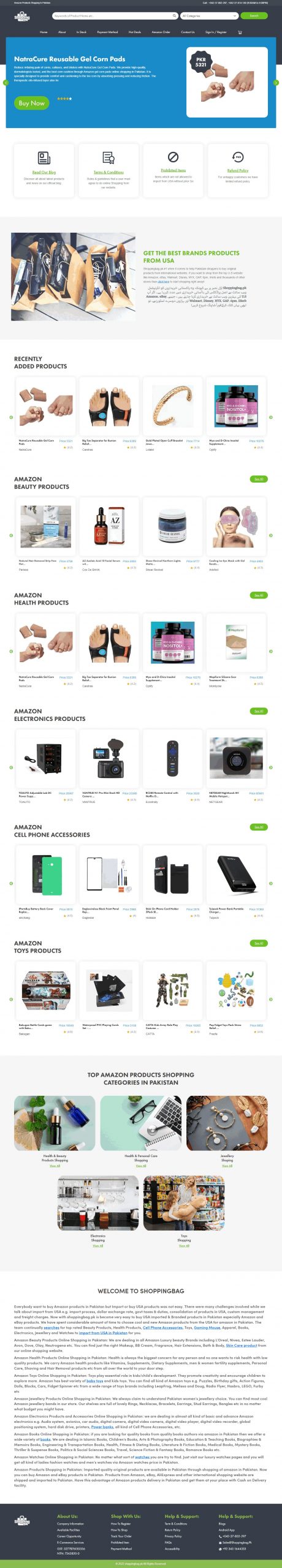 Shopping Bag Website Development​