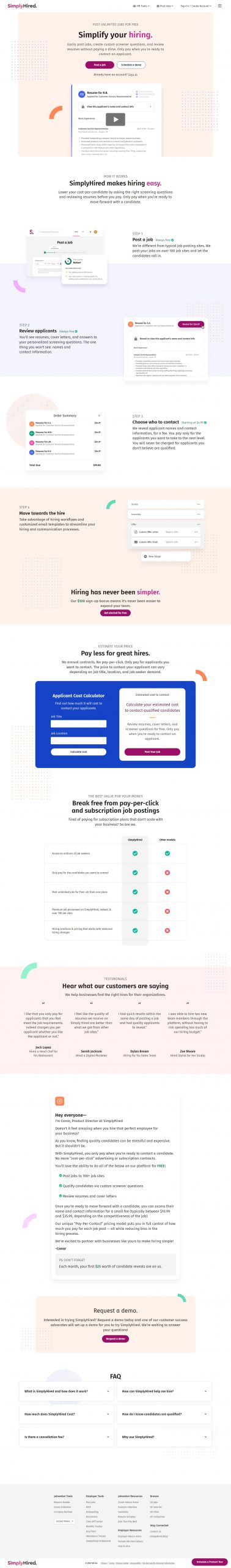 Simply Hired website Search Engine Optimization​