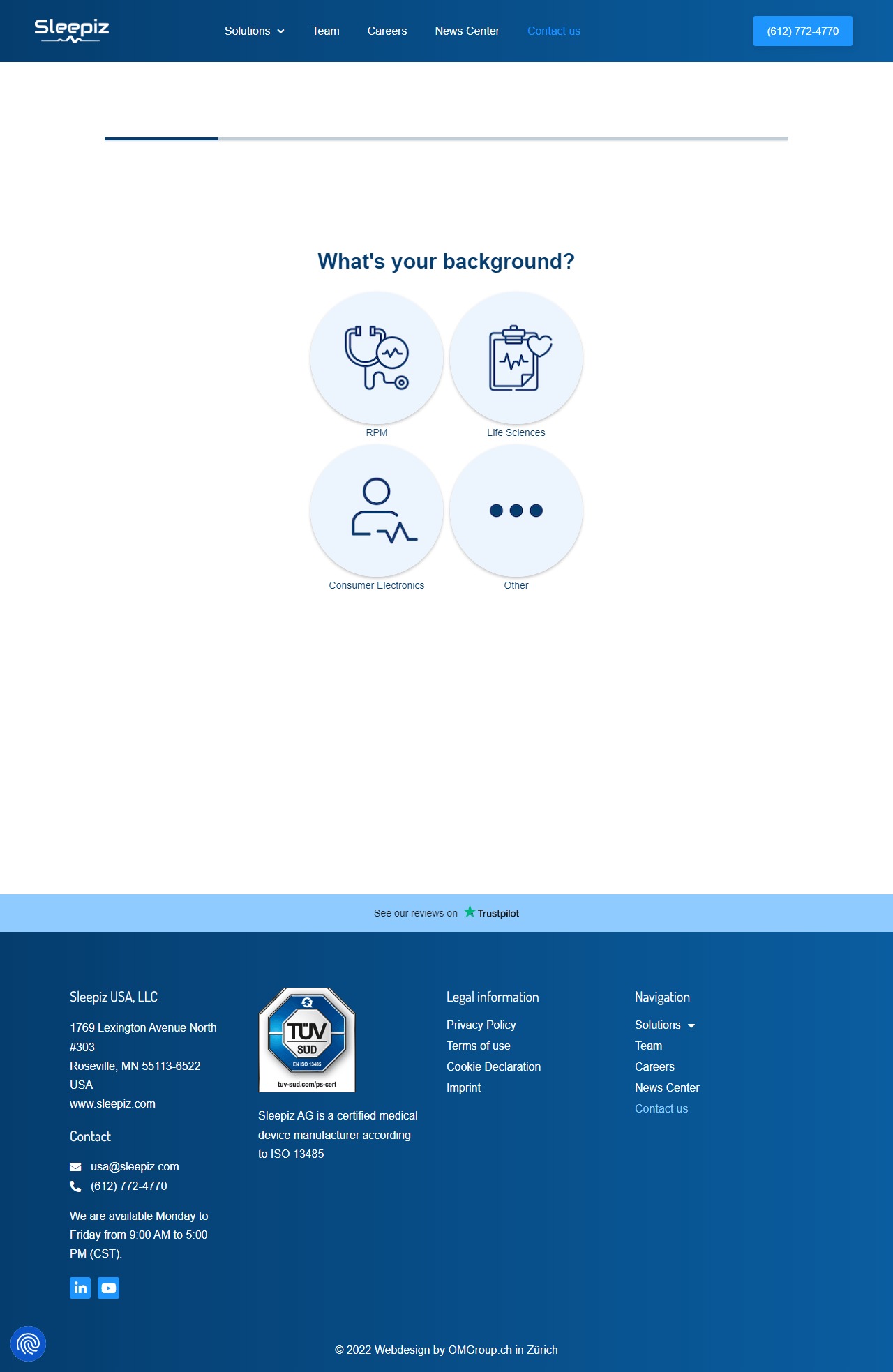 Sleepiz Website Design