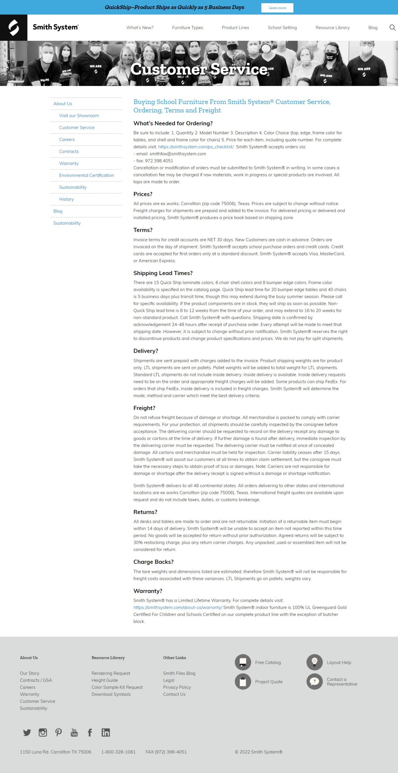 Smith System Website Copy and Content Writing​