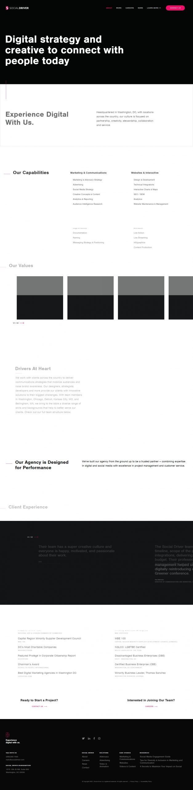 Social Driver website portfolio​