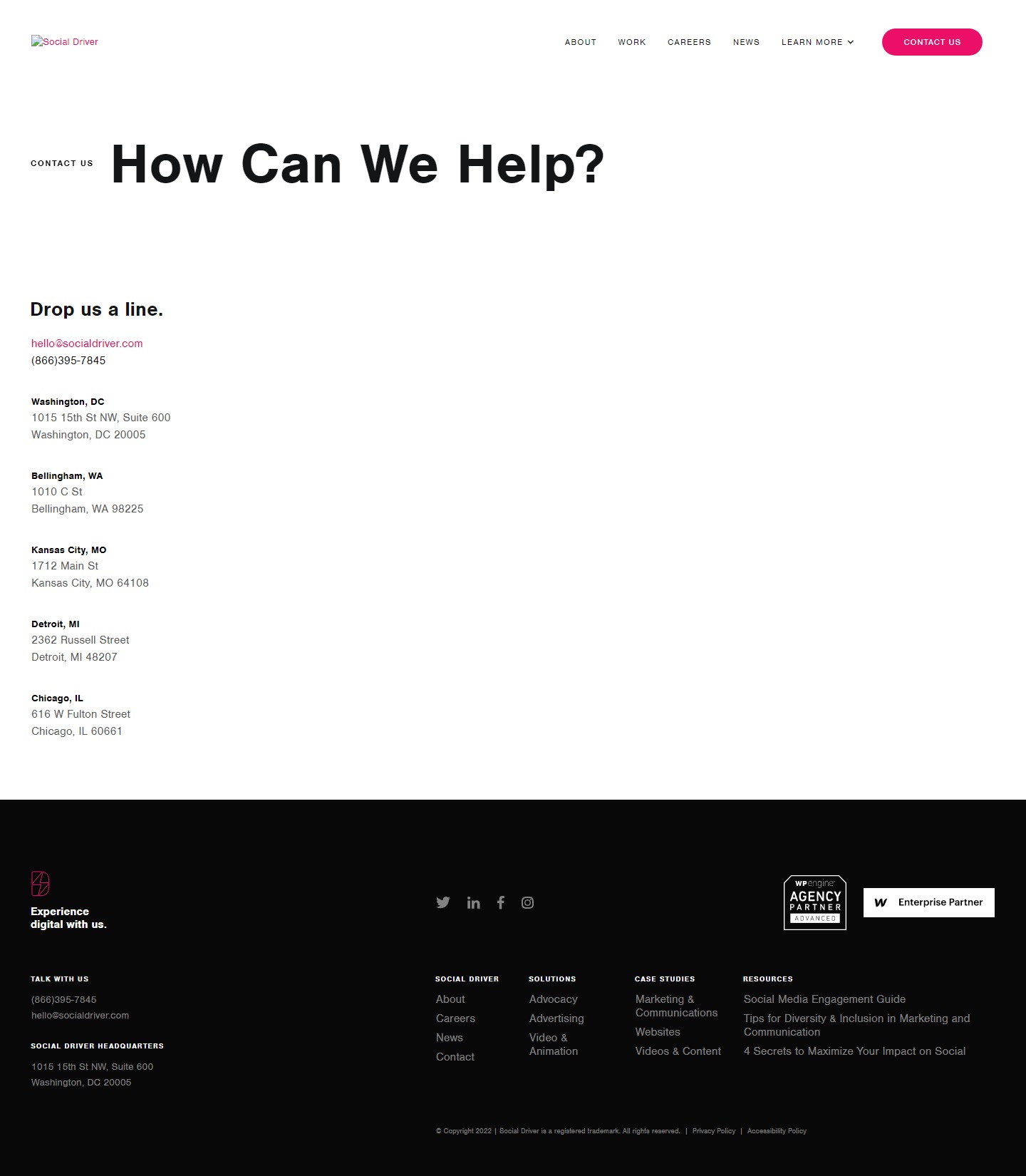 Social Driver website portfolio​
