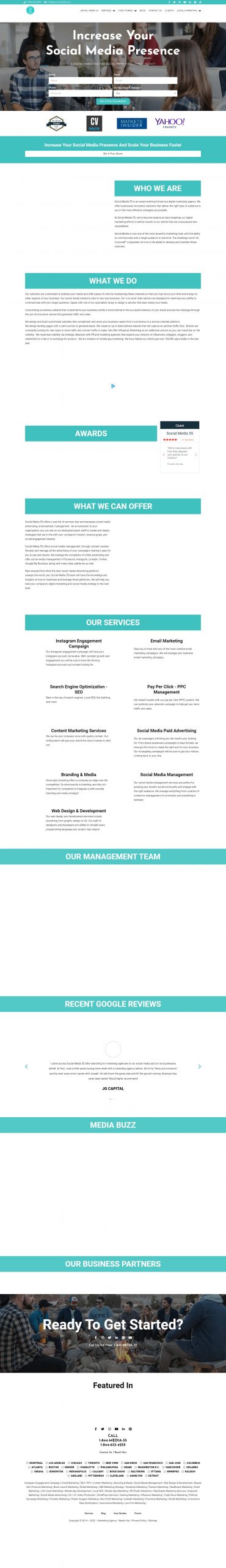 SM 55 Website Development