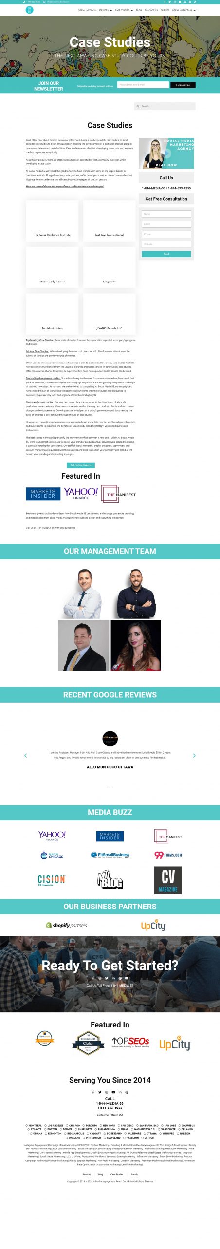 SM 55 Website Development