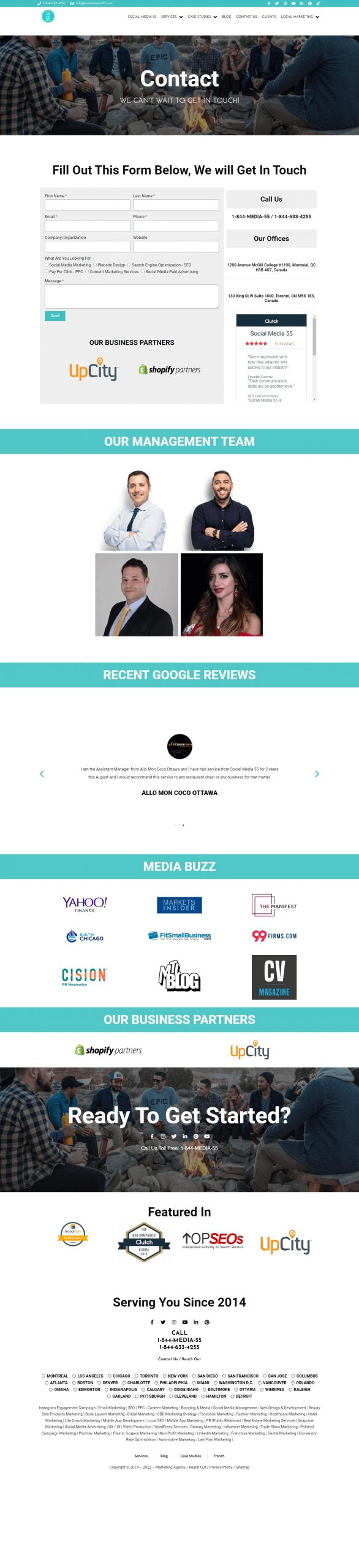 SM 55 Website Development