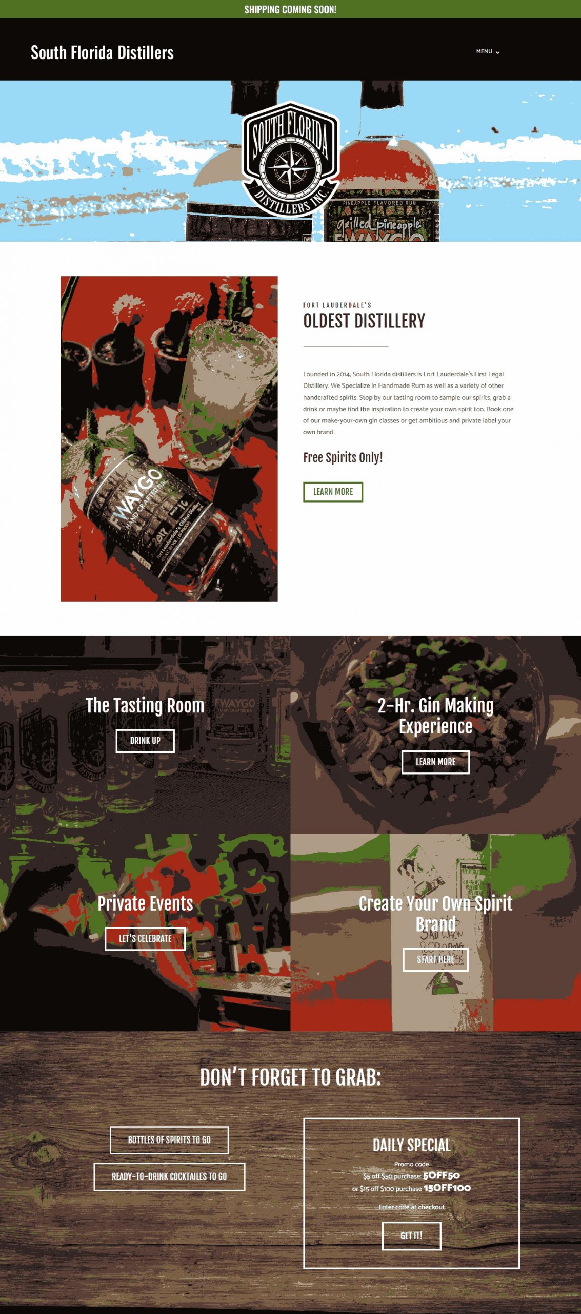 South Florida Distillers Website Copy and Content Writing​