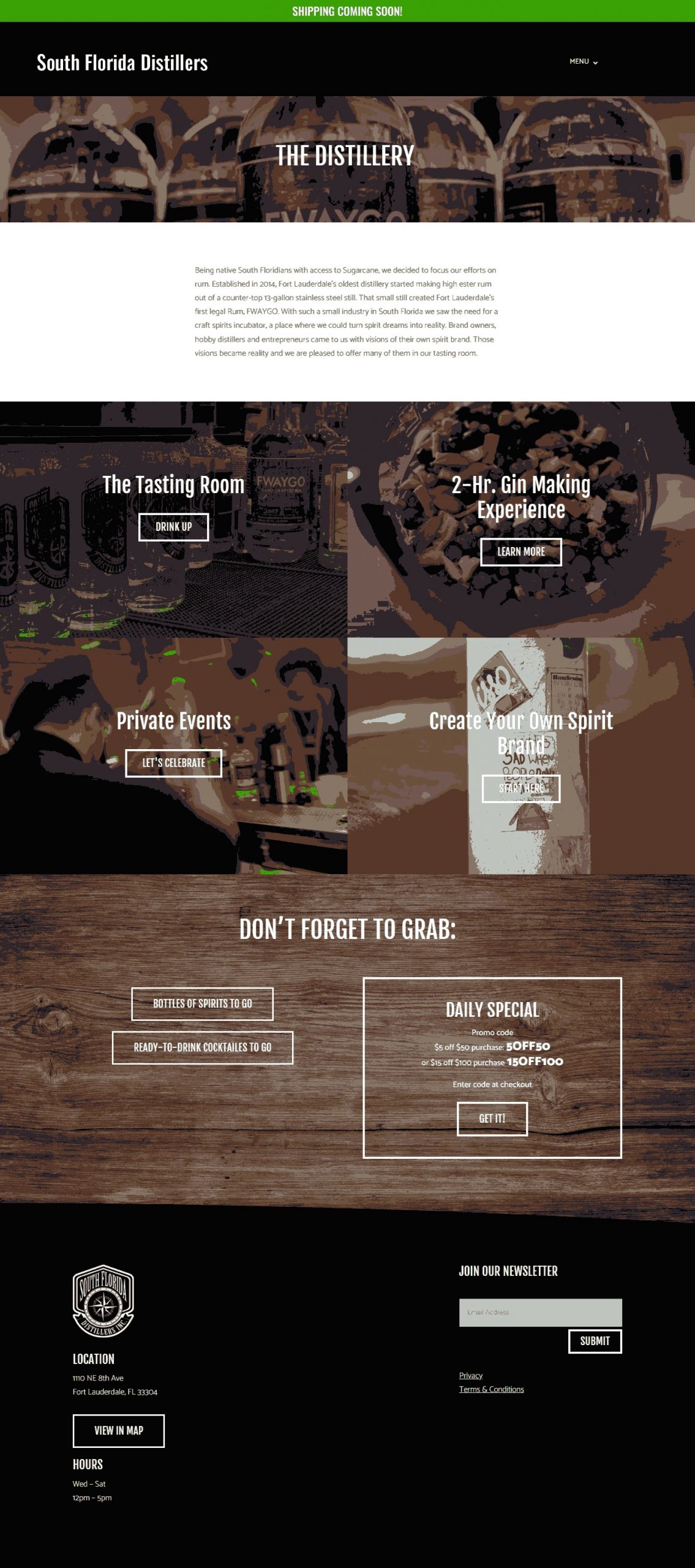 South Florida Distillers Website Copy and Content Writing​