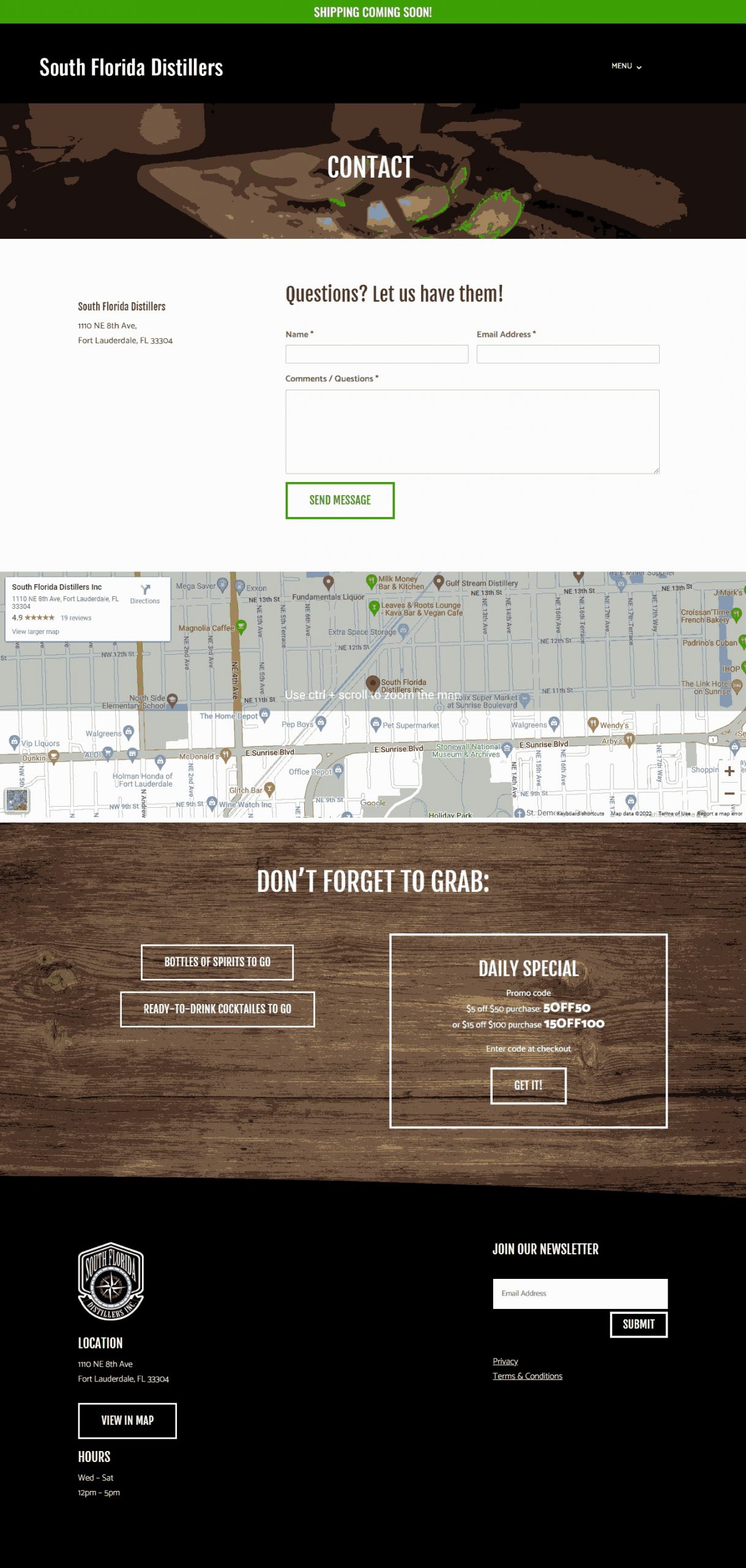 South Florida Distillers Website Copy and Content Writing​