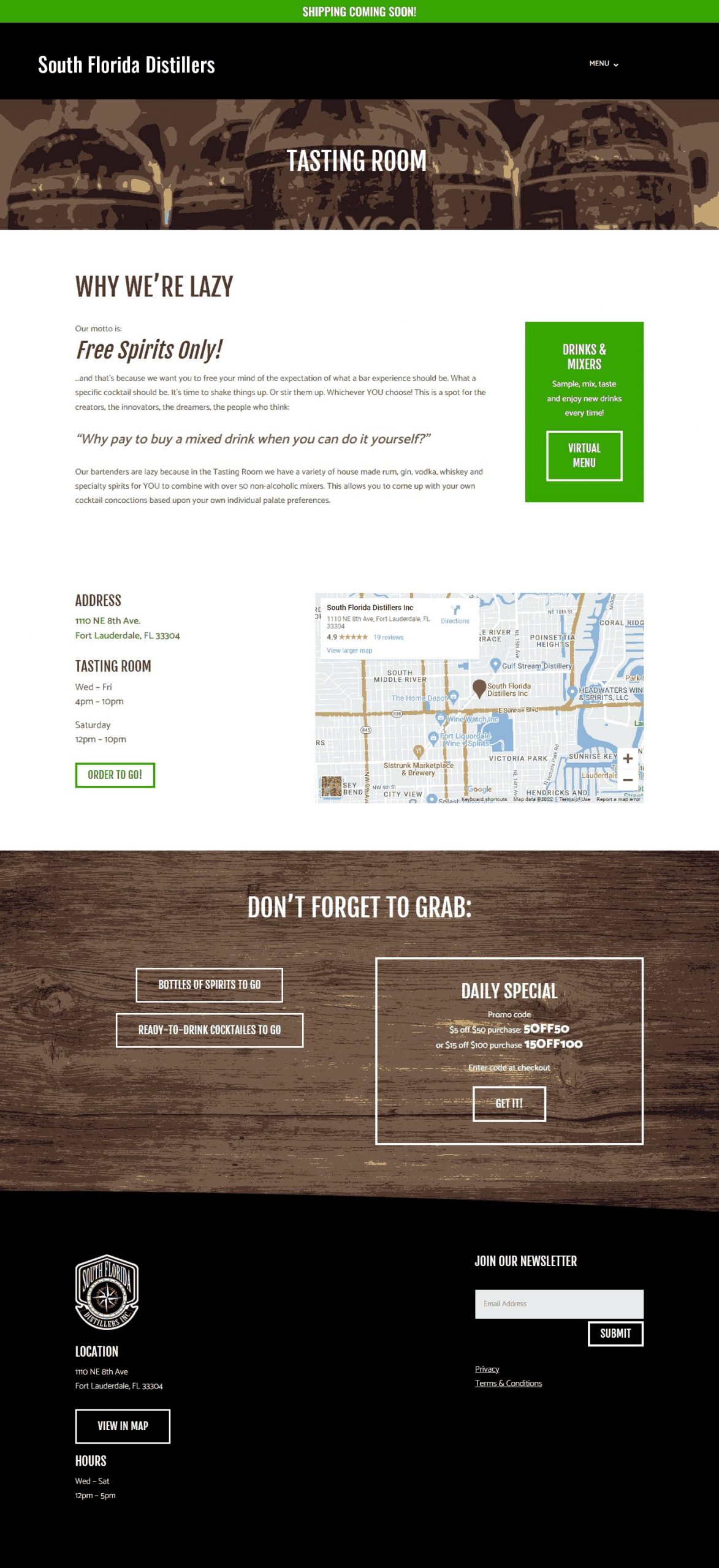 South Florida Distillers Website Copy and Content Writing​