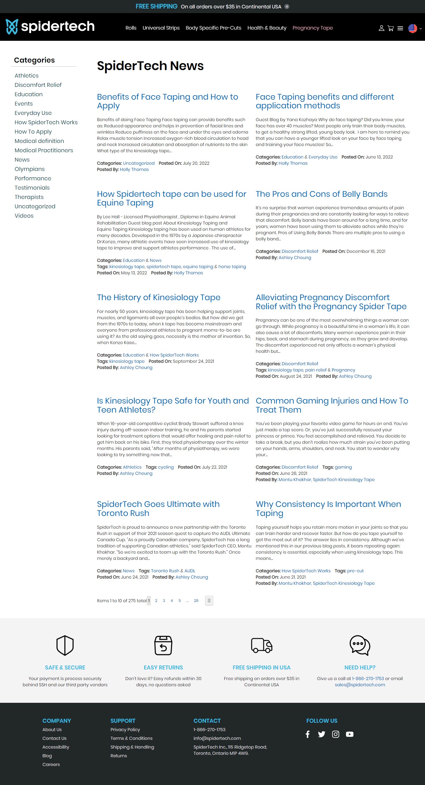 Spidertech Website Copy and Content Writing​