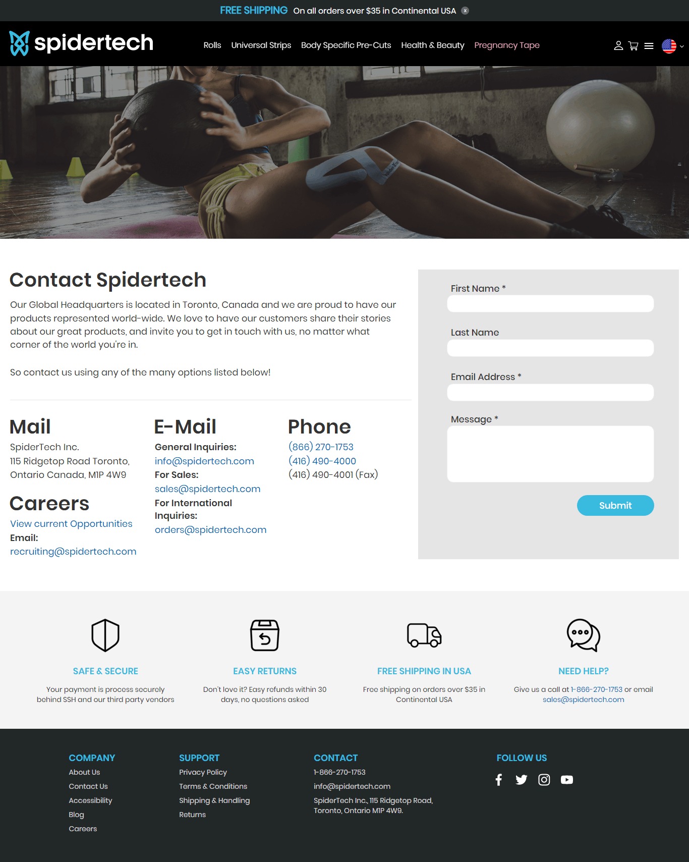 Spidertech Website Copy and Content Writing​