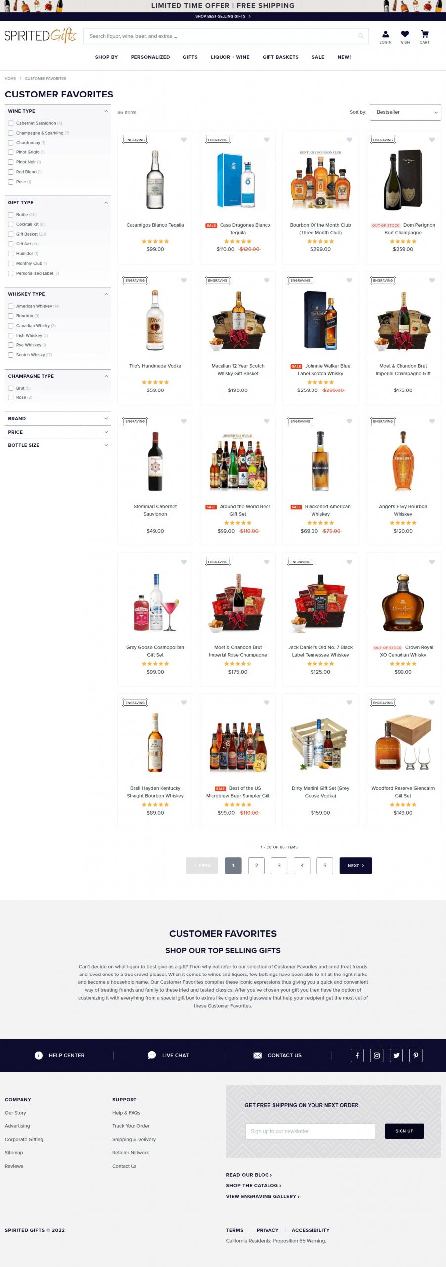 Spirited Gifts Website Copy and Content Writing​