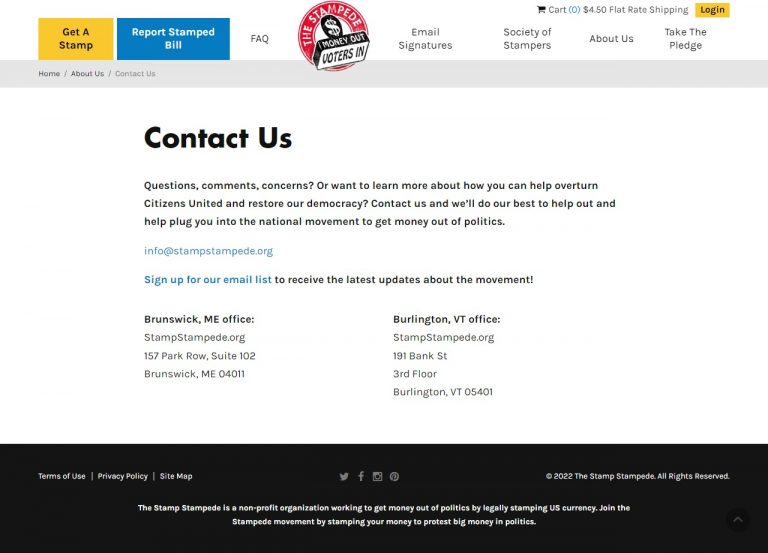 Stamp Stampede Website Design​