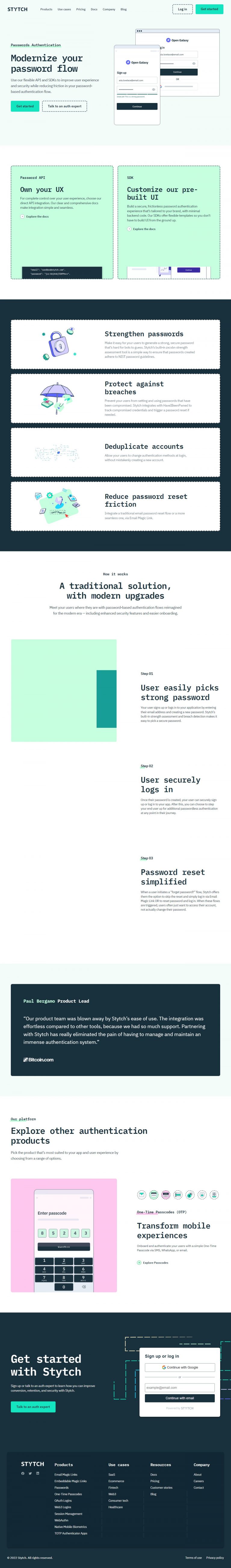 Stytch Website Design​