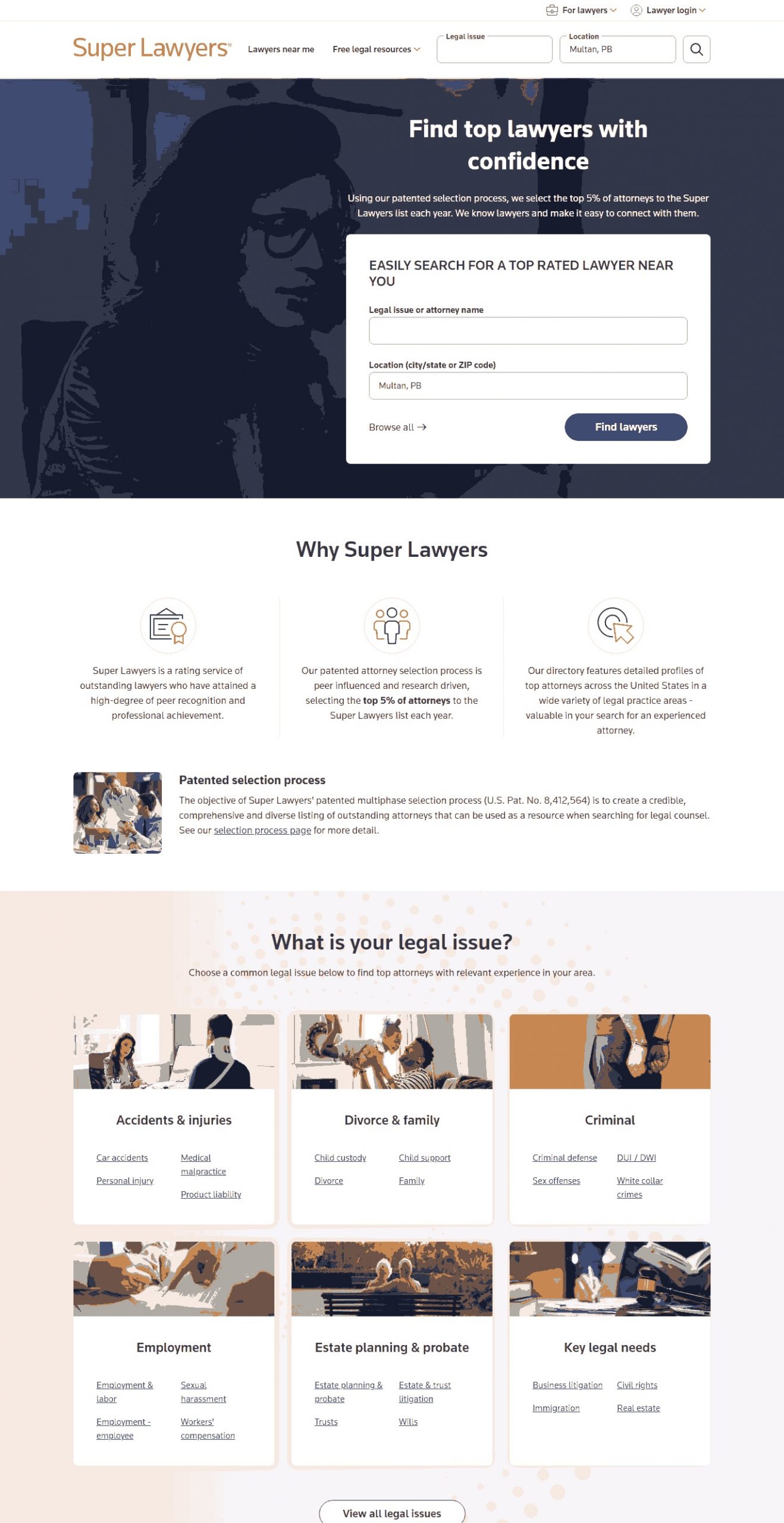 Super lawyers Website Copy and Content Writing​