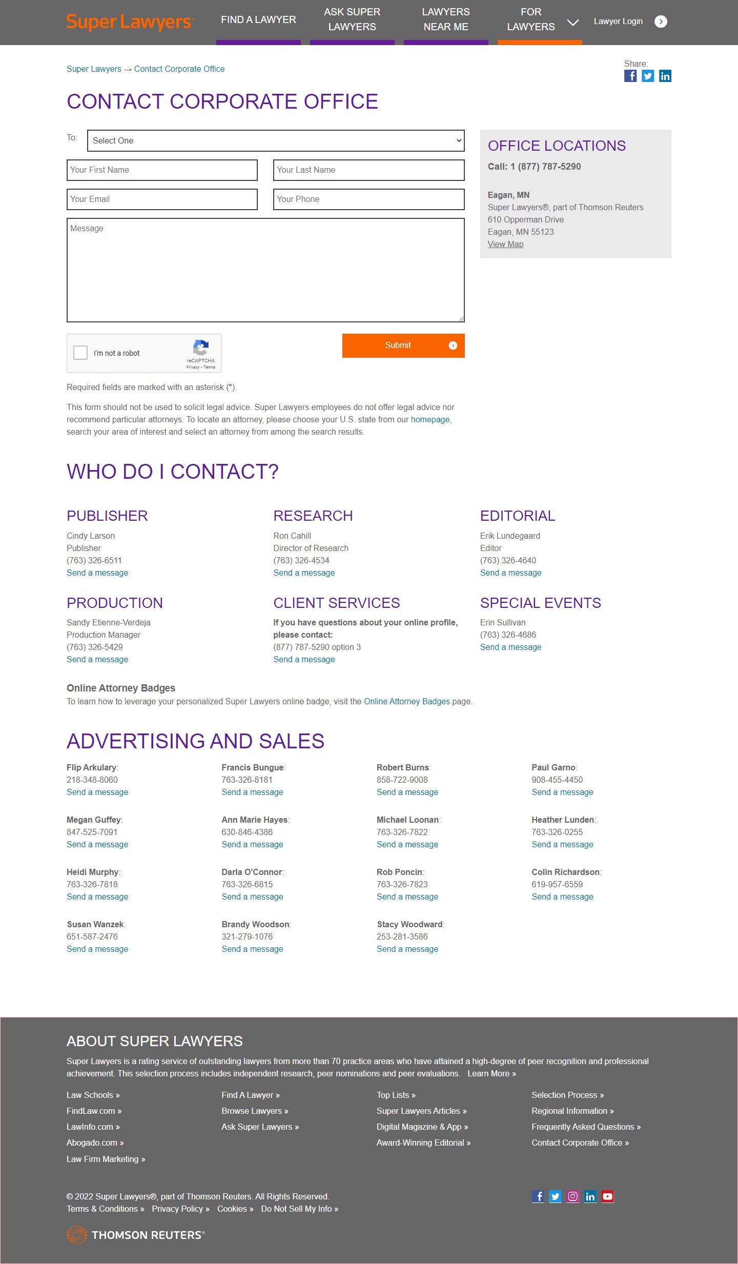 Super Lawyers website Search Engine Optimization​