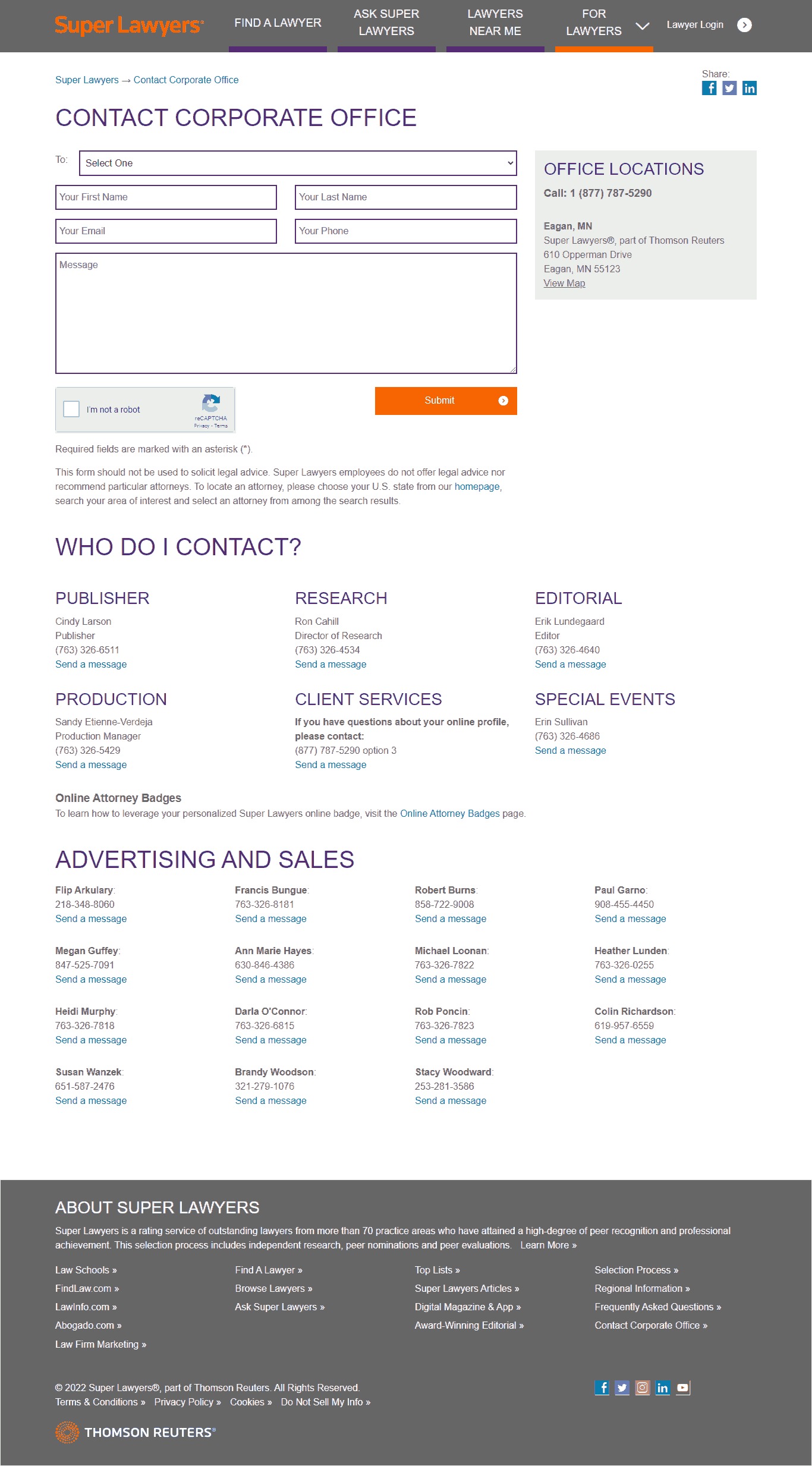 Super lawyers Website Copy and Content Writing​