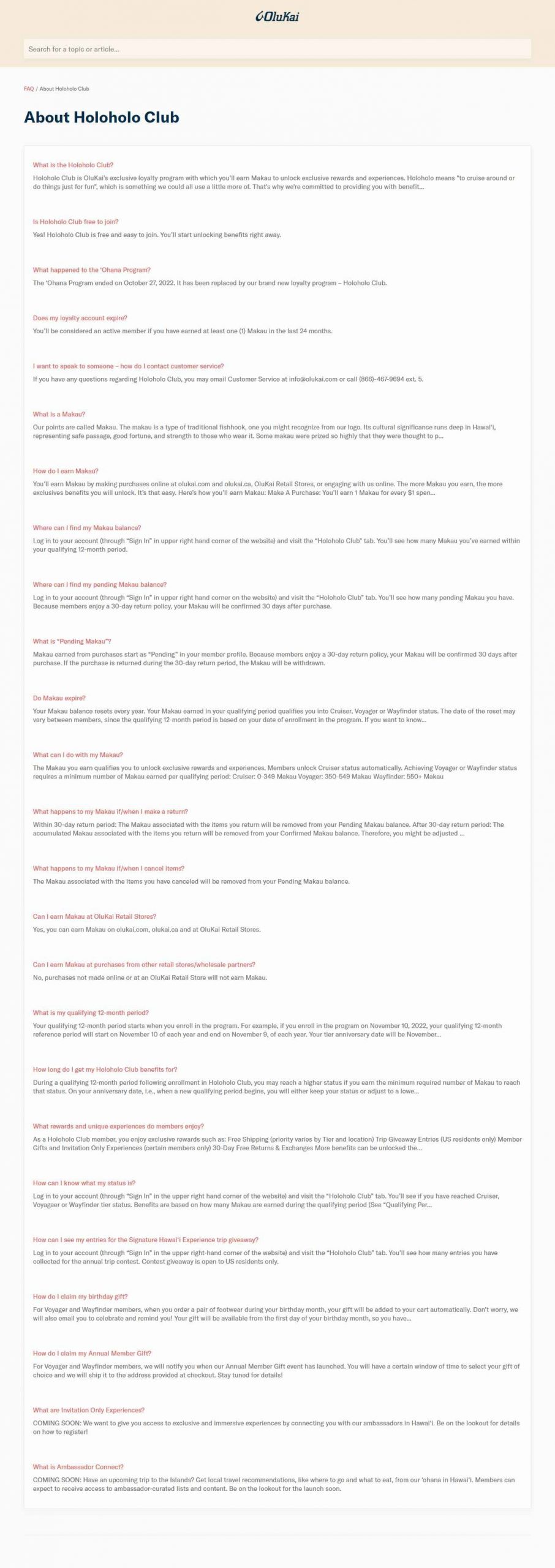 Olukai Website Design