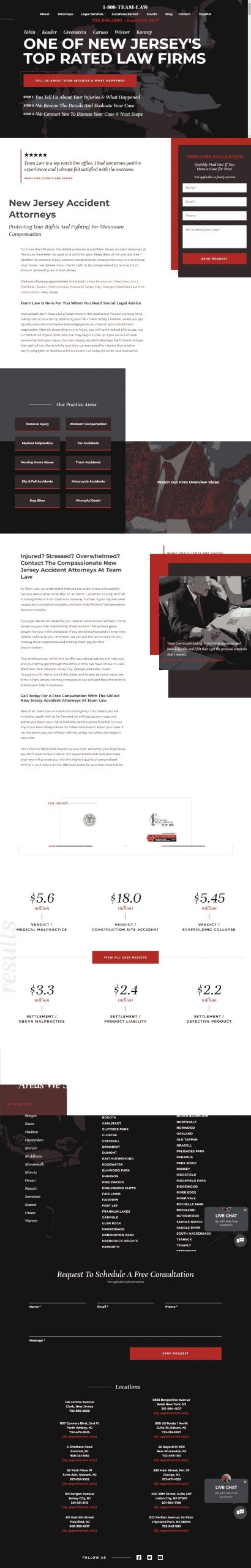 Team Law Website Copy and Content Writing​