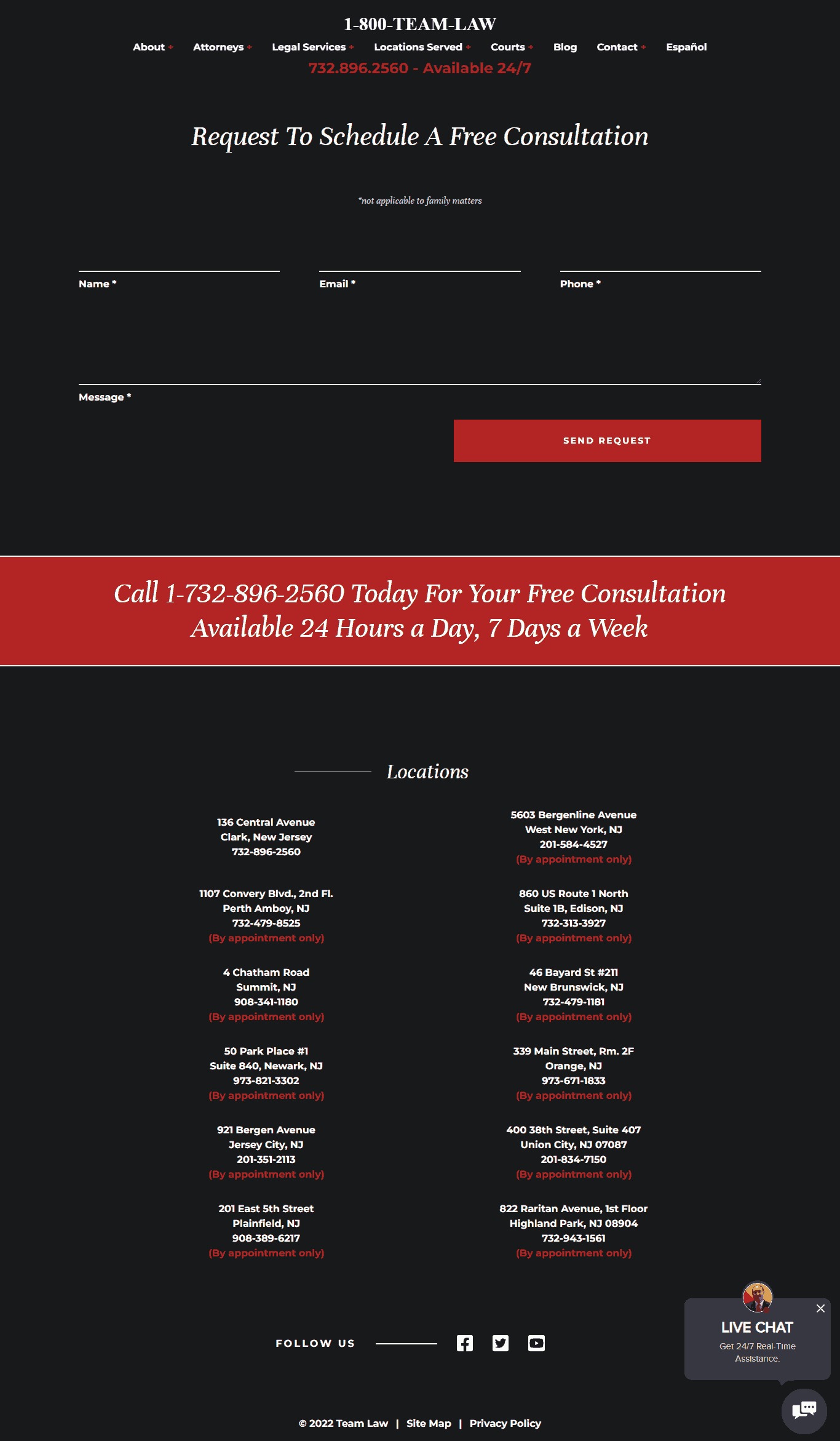 Team Law Website Copy and Content Writing​