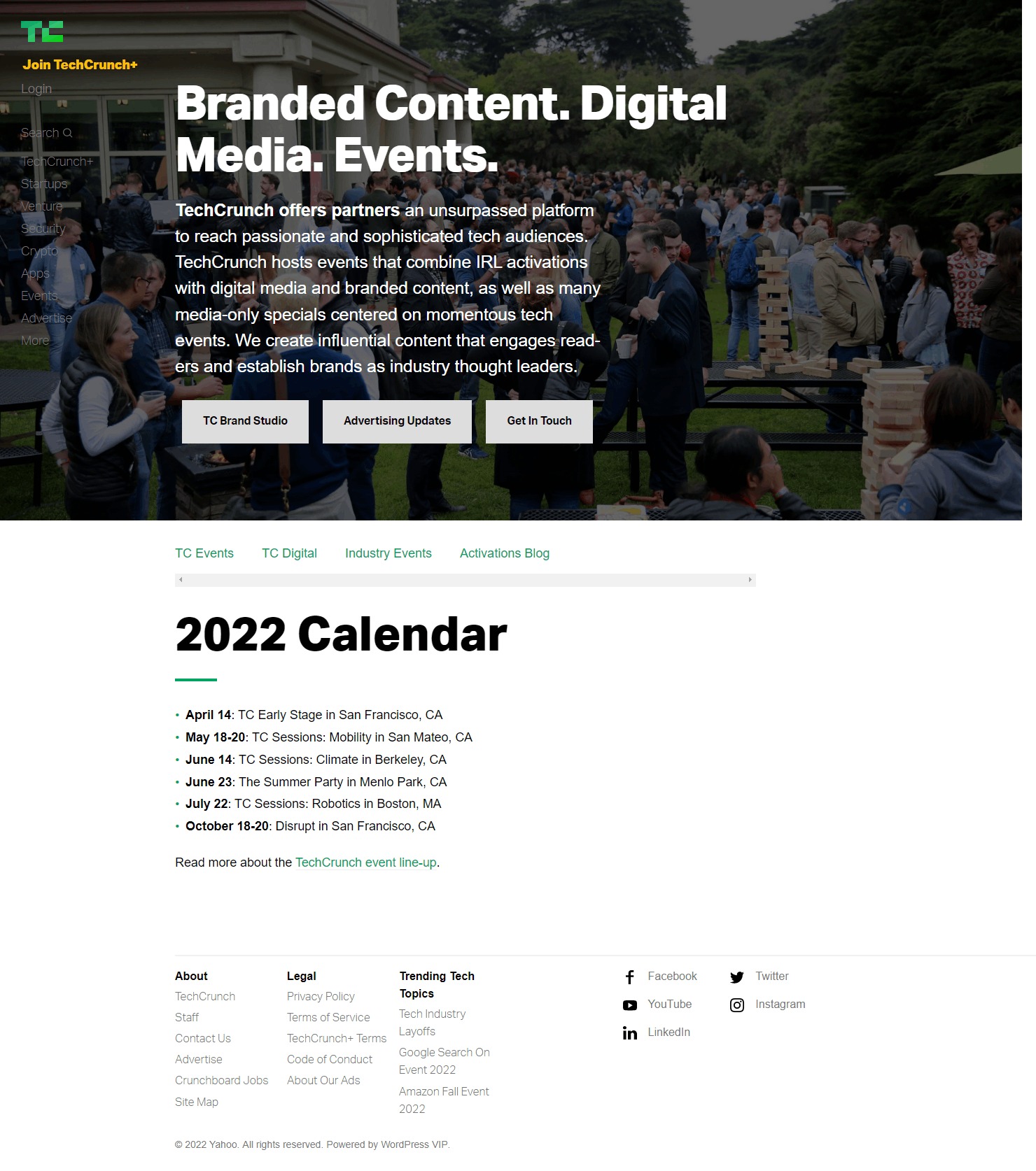 Tech Crunch Website Search Engine Optimization