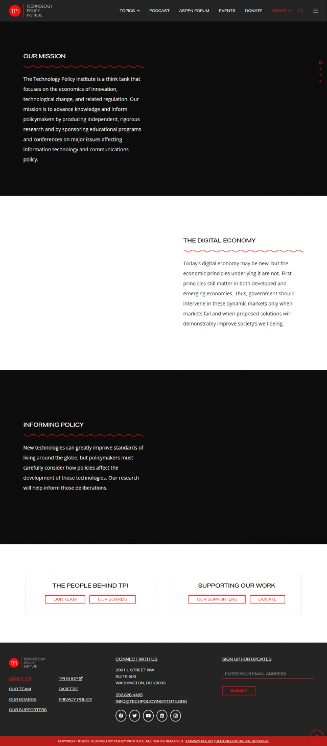 Technology Policy Institute Digital Marketing​
