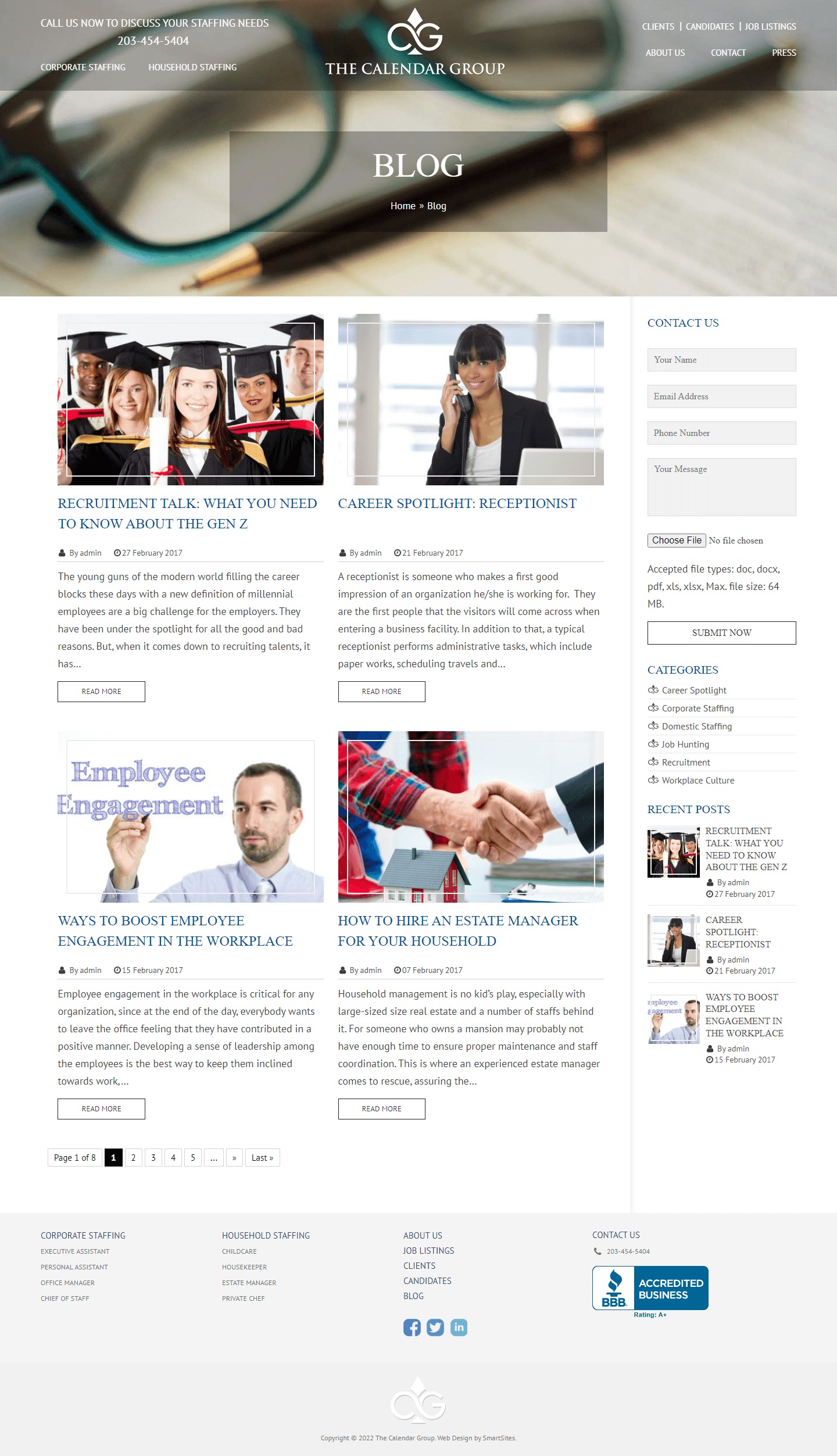 The Calendar Group Website Development​