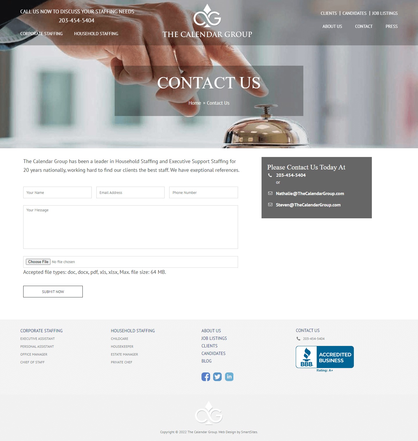 The Calendar Group Website Development​
