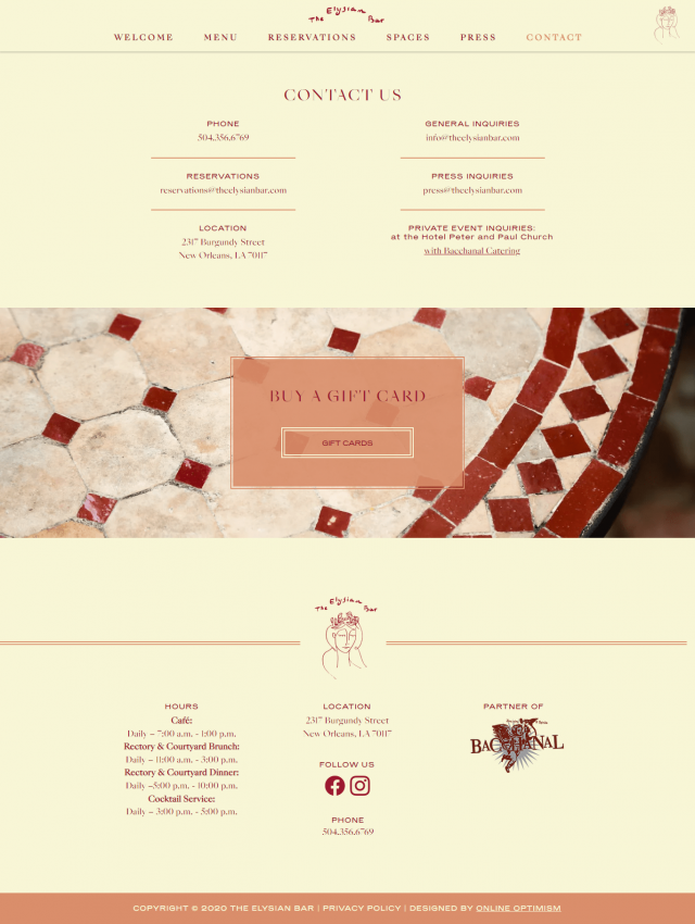The Elysian Bar Digital Marketing​