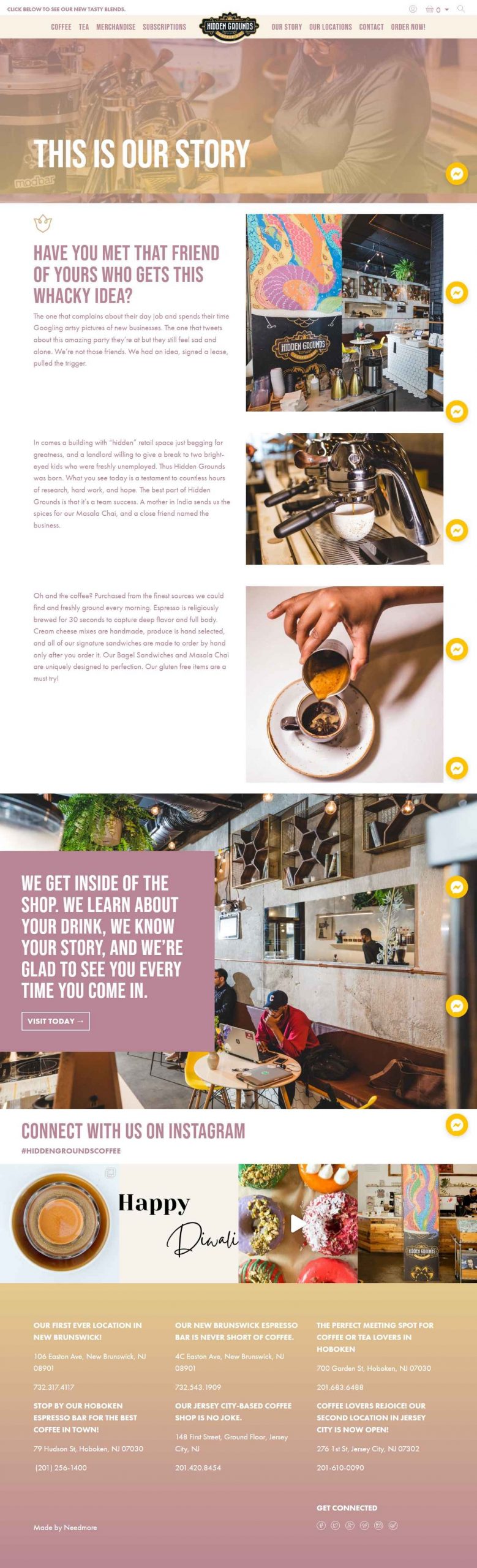 Hidden Ground Coffee Website Design