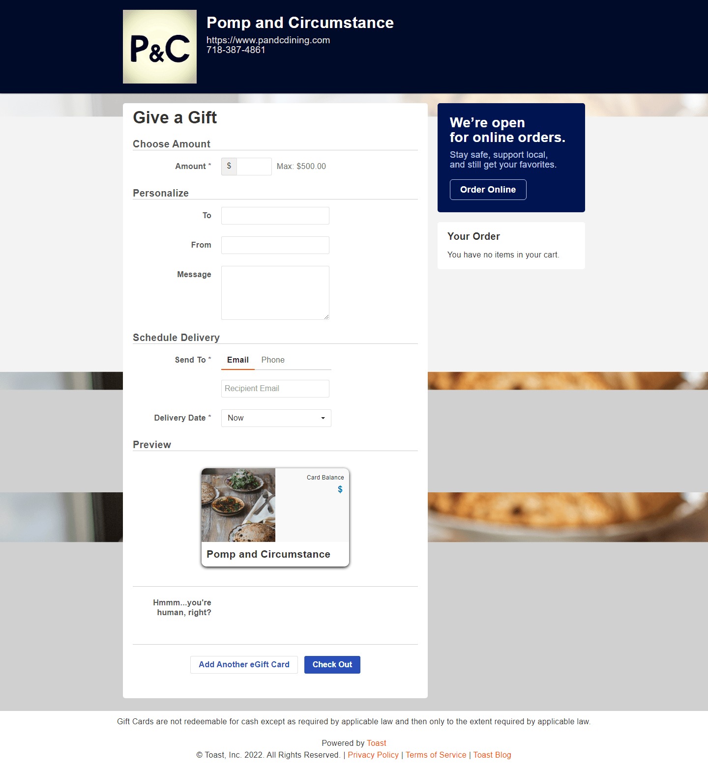 Pandcdining website Search Engine Optimization​
