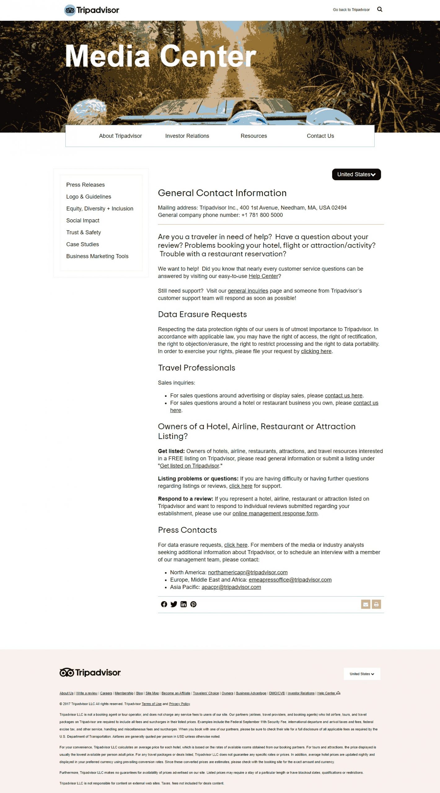 Trip Advisor website search Engine Optimization​