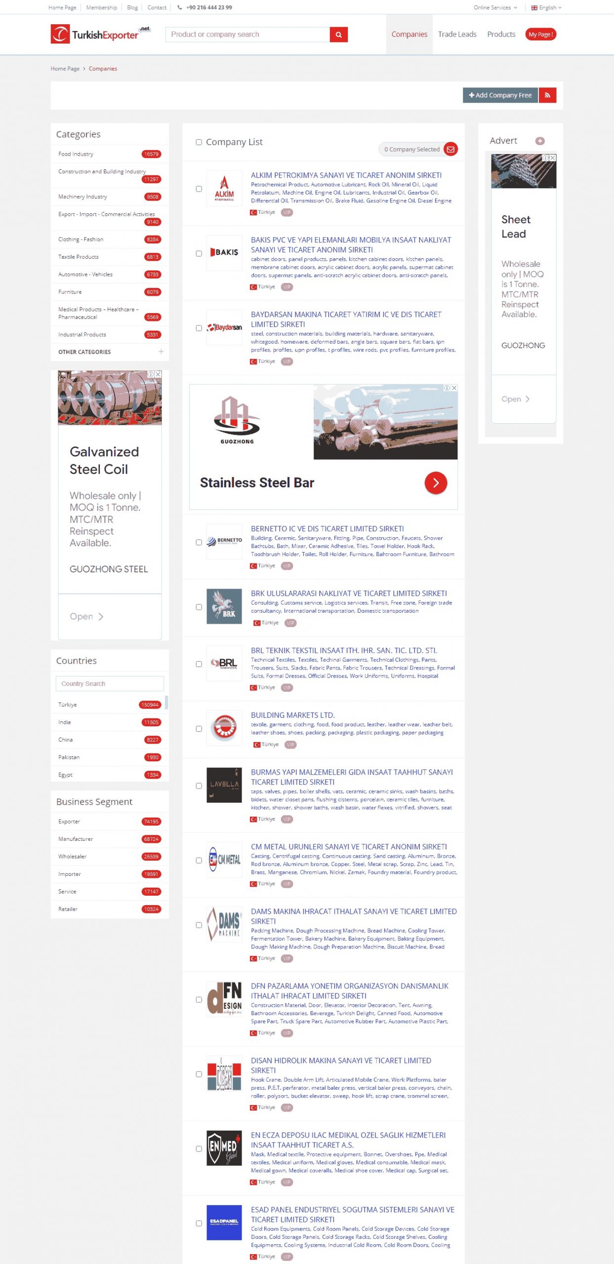 Turkish Exporter Website Copy and Content Writing​