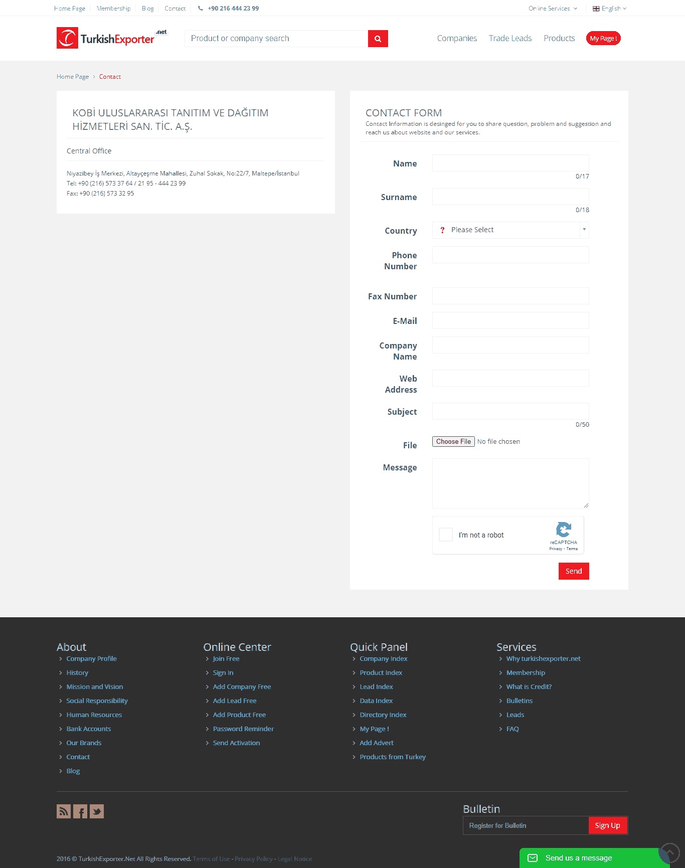 Turkish Exporter Website Copy and Content Writing​