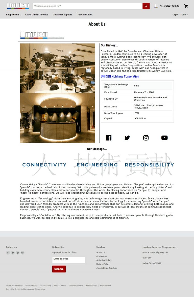 Uniden Business Strategy​