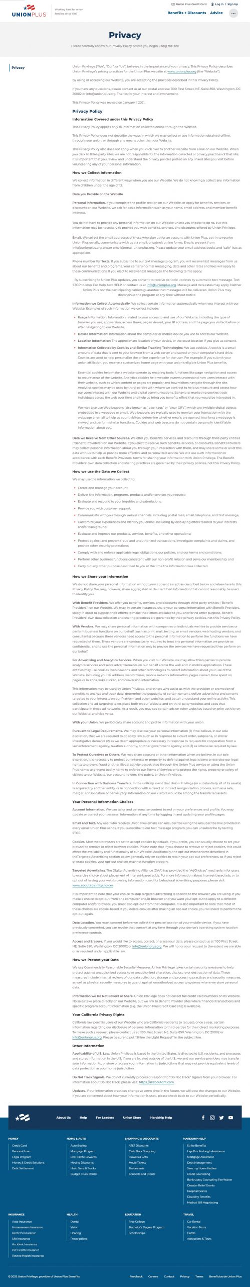 Union plus Social Media Ads