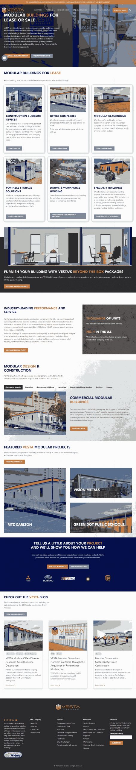 Vesta Modular Website Copy and Content Writing​