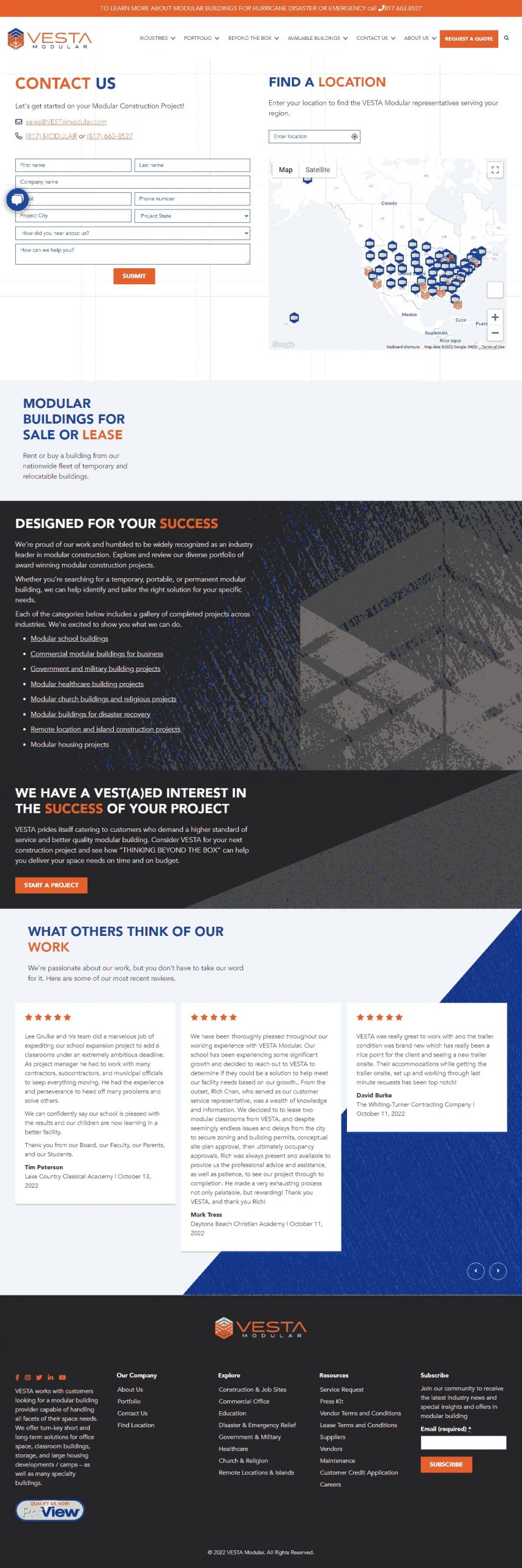 Vesta Modular Website Copy and Content Writing​