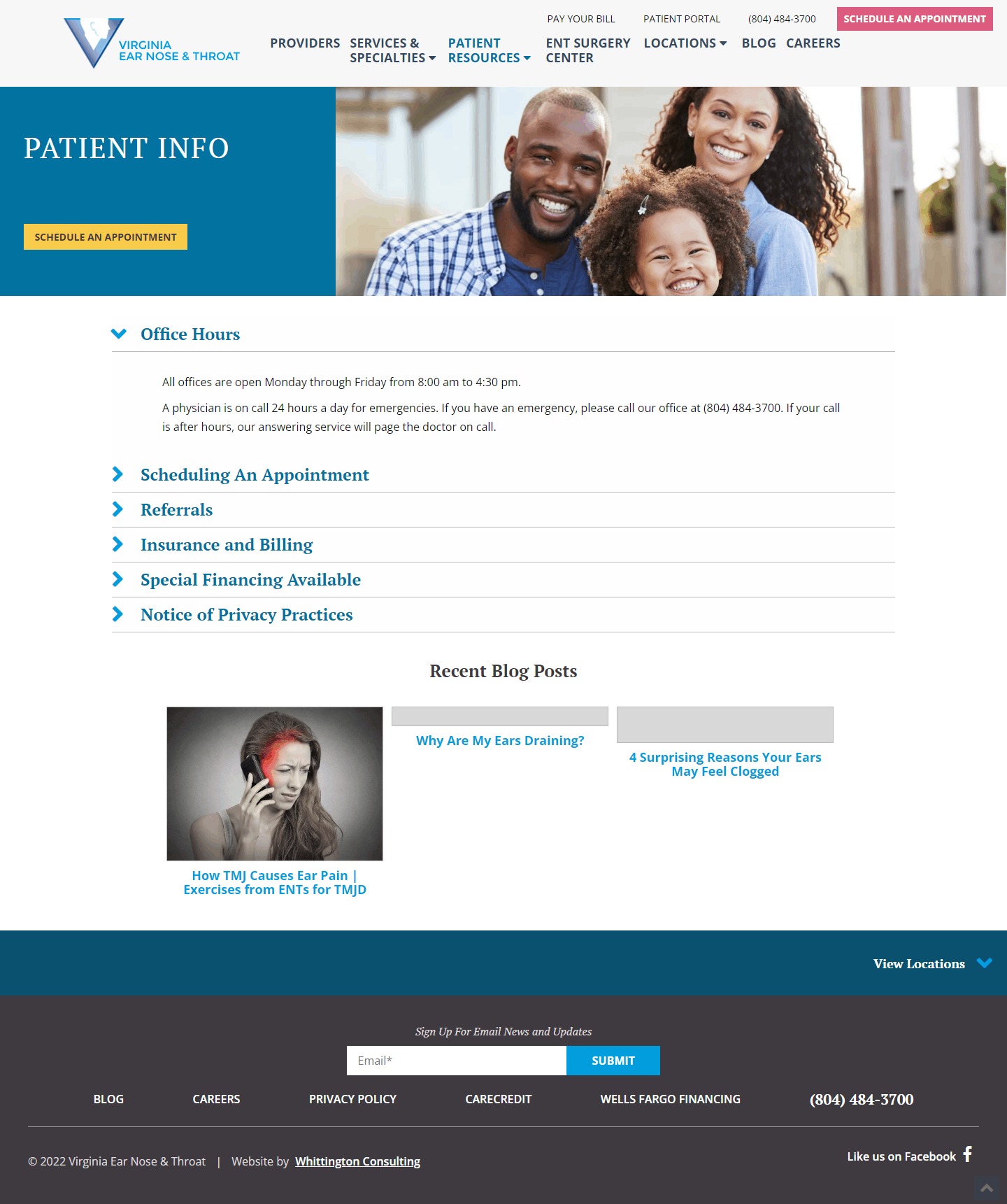 Virginia Ent website Search Engine Optimization