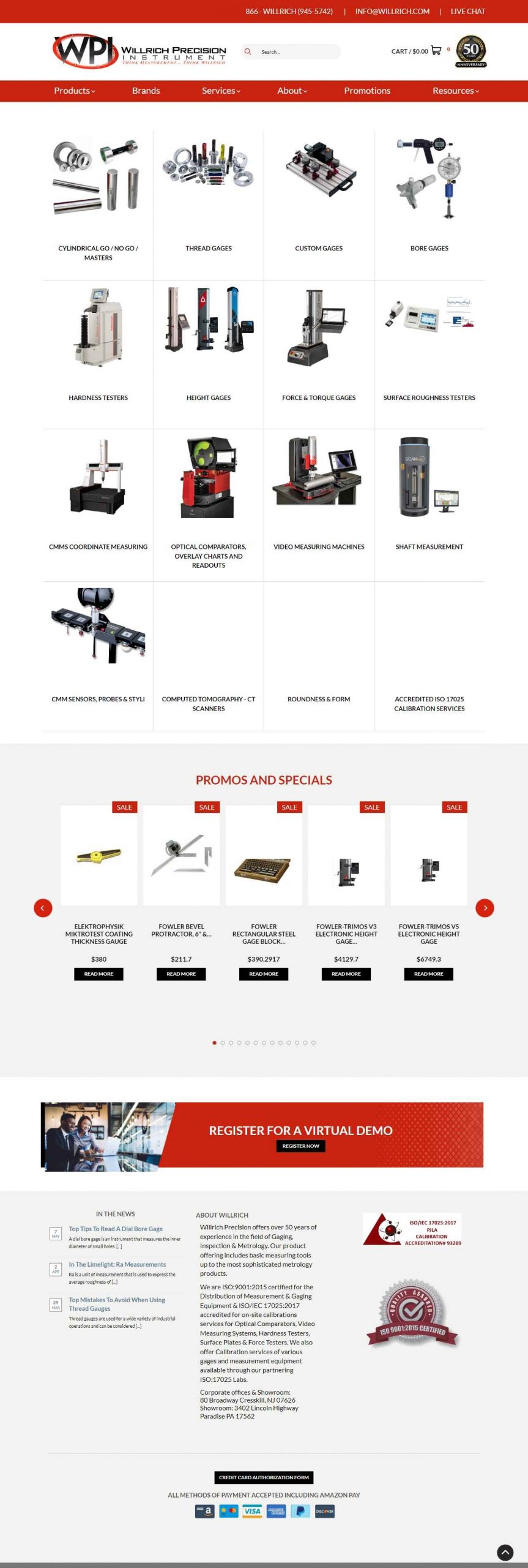 Willrich Percision Website Design