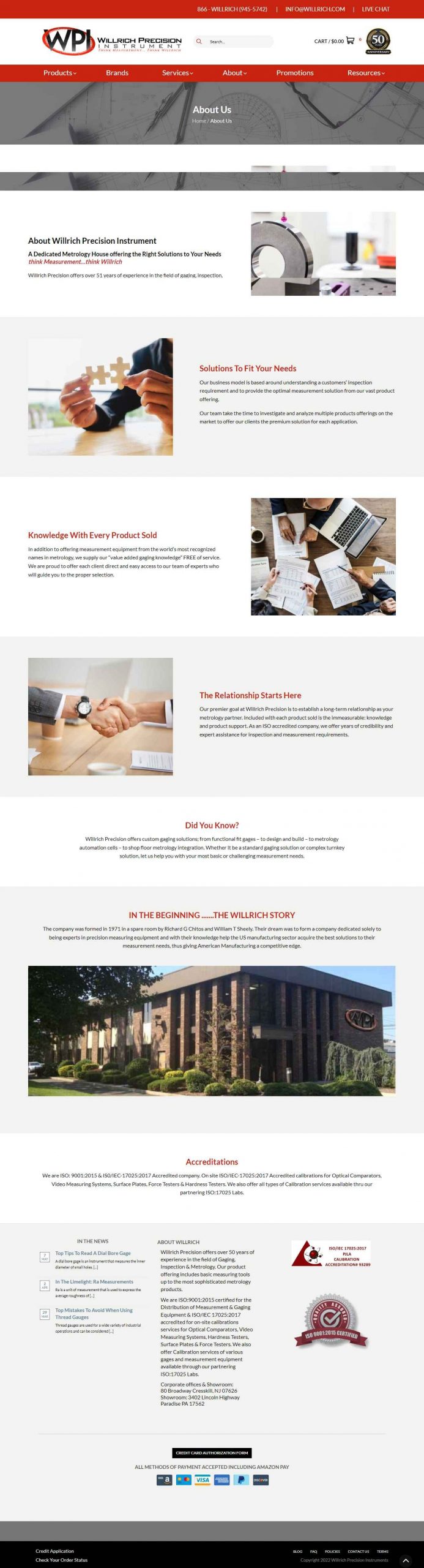 Willrich Percision Website Design