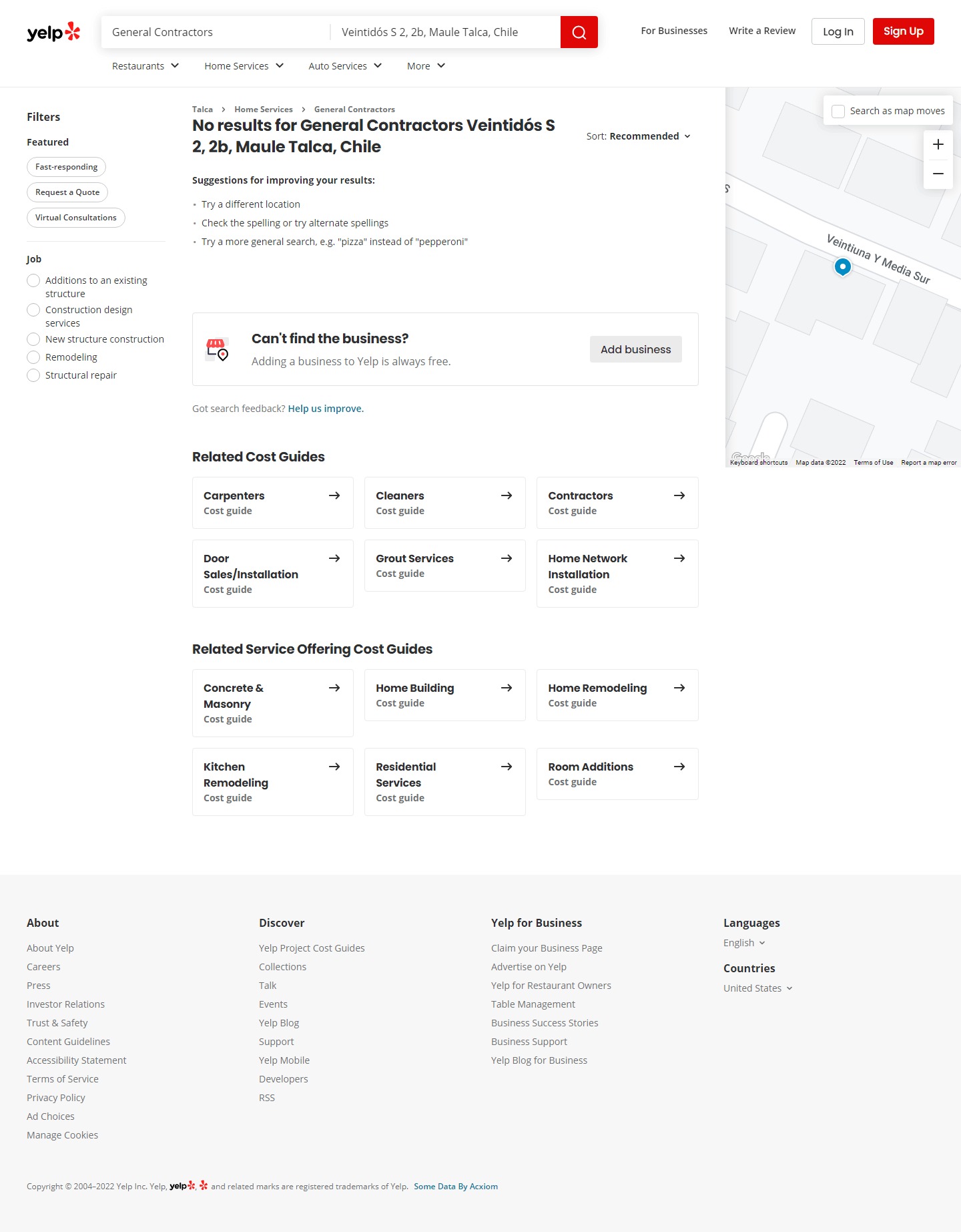 Yelp website Search Engine optimization