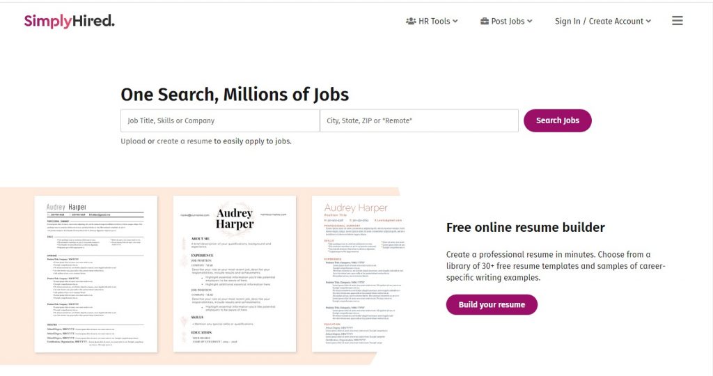 Simplyhired website