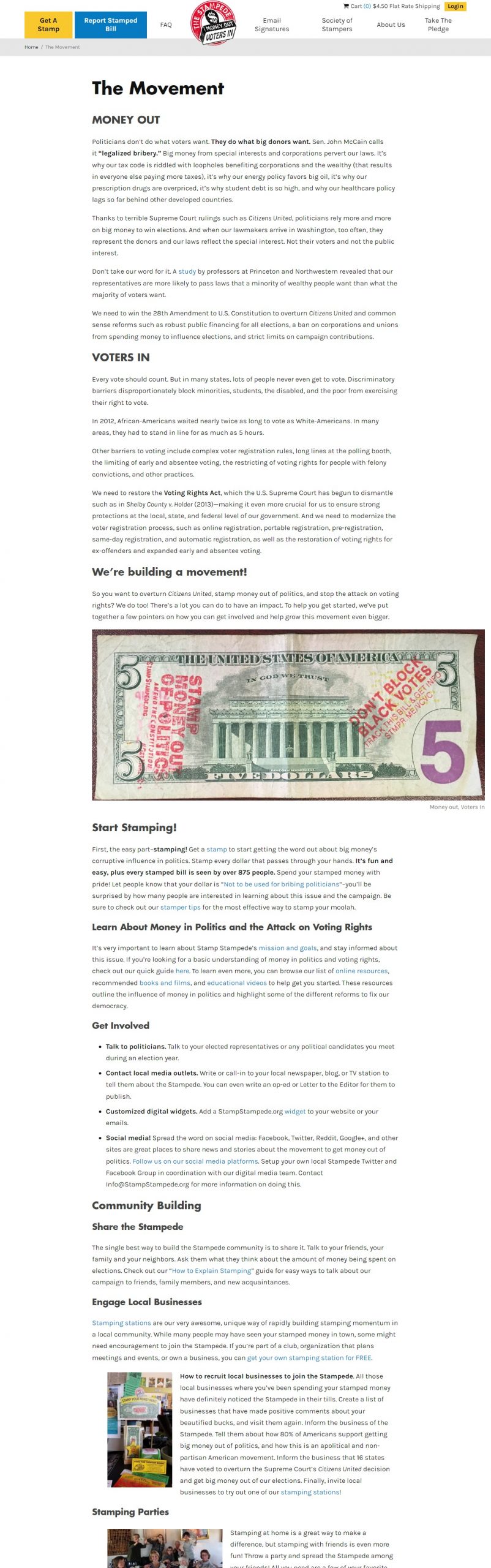 Stamp Stampede Website Design​